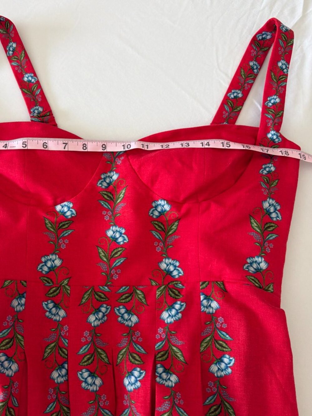 NWT Farm Rio Womens XL Mini Dress Red Sweet Bloom Bouquet Floral Coquette Boho - Picture 8 of 16